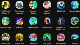 Gameplay - Tank Stars, Snake Merge,Hide in The Backroom,Troll Face Quest Horror 2,Crush The Monsters