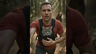 I Was So Scared #Bear #Chase #cat #animals