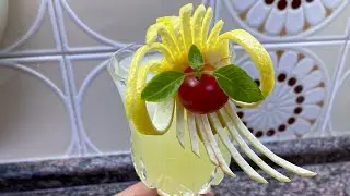 Lemon garnish for mocktail food art food decoration ideas