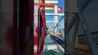First Train Crosses New Pamban Bridge After Flag-Off Ceremony