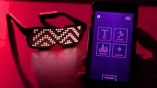 AUGEN LED Glasses, Bluetooth APP Connected LED Display Smart Glasses USB Rechargeable DIY Funky