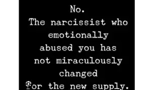 NARCISSIST NEW SUPPLY ISN'T LOVE 💯💯💯