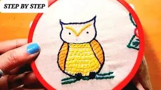 Easy & Beautiful Owl Embroidery | Hand-Stitched Hoop Art for Beginner