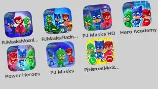 All PJ Masks Games: PJ Masks (Power Heroes),PJ Masks (Hero Academy),PJ Masks (Racing Heroes)