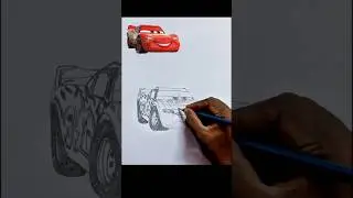 Lightning McQueen Drawing 🏎️| Cars #art #mcqueen