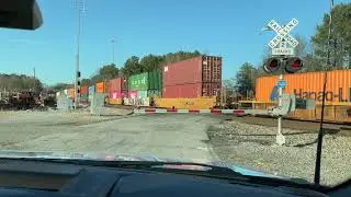 Westbound NS 4422 Leads Solo 2 NS Engines DPU Elephant Style Trail NS 279 Intermodal Crewe VA