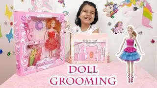 Doll Dress Up & Grooming | Learning Names Of Grooming Essentials | Baby Care Kit | DIY | Ayraz World