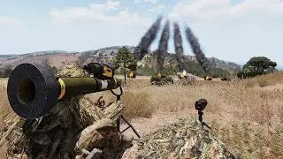 Ukrainian mobile missile vehicle hit Russian armored convoy | ARMA 3 MilLSim