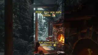 Best Sound to Fall Asleep Instantly 💤 Winter Cabin #shorts #sleep  #music #cozynights #insomnia