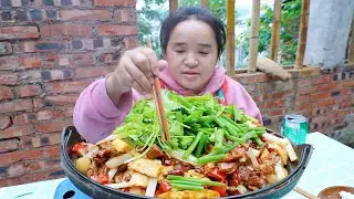 苗族特色干锅牛肉，又辣又麻，浙江小朱吃了都说好，拌饭又辣又香，第二天就难受了 #大口吃肉