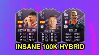 INSANE 100K HYBRID SQUAD BUILDER IN FIFA 21 FT (BELLERIN, DEULOFEU & MOLLET)