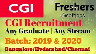 CGI Offcampus Recruitment Drive 2021 | CGI Hiring Freshers from 2019 & 2020 Batch | SoftwareEngineer