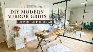 DIY Modern Mirror Grids // DIY Door and Window Panes Tutorial