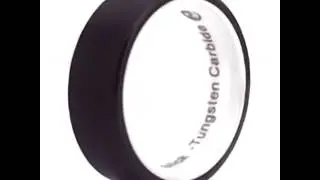SLICK Black and White Tungsten Ceramic Ring