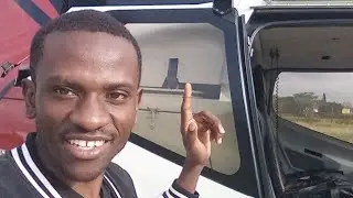 FLYING MUM IN A HELICOPTER FOR THE FIRST TIME!!!. NAIROBI TO THE VILLAGE.