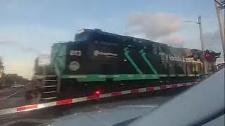 Group Mexico Florida East Coast train 813 at Lake Worth Beach No Train Horn spot