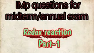 Redox reaction imp(part-1)