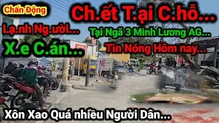 Biến Căng! Tại Ng&atilde; 3 Minh Lương, người d&acirc;n x&ocirc;n xao, một người Ch ạy chị ếc x e đạp r.a đ i  