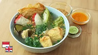Lengkap Berbagai Tekstur! Resep SUP BAKSO AYAM SAYURAN [Yong Tau Foo]