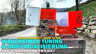 Wash Bucket Customization: Orange Stickerbomb Project - Video Series Back to Basics // Back to Fun