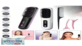 Portable Wireless Hair Straightener Comb USB Rechargeable 3 Level Temperature Control