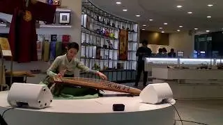 Gayageum (12-strings) Korean music - traditional and modern, ICN airport stage 2019 November 4