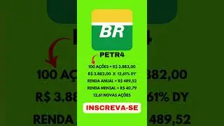 ✅️QUANTO RENDEM 100 A&Ccedil;&Otilde;ES DA PETROBRAS PETR4💰 #investimentos #a&ccedil;&otilde;es #dividendos #petr4 #shorts