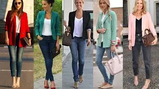 COMBINACION DE JEANS CON BLAZERS/ COMBINACIONES MODERNAS Y ELEGANTES CON JEANS Y BLAZERS DE MODA