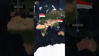 Pourquoi 🇮🇩 l'Indon&eacute;sie et Monaco 🇲🇨 ont le m&ecirc;me Drapeau #googleearth #geography #maps #ingenierie