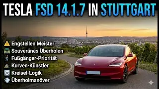 🛣️ Autonom: Tesla FSD 14.1.7 Testfahrt in Stuttgart | Erfolgreiche Absolvierung ohne Fahrereingriff