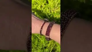 Antique Victorian Bohemian Garnet Four Row Bangle - 1880-1890