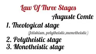 Law of Three Stages |Auguste Comte Theological, Metaphysical,& Positivistic Stage