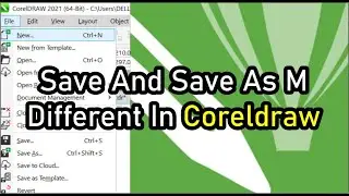 How to save and Save as Different in corel draw #coreldraw #youtube