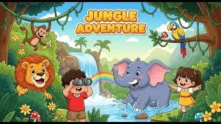 Jungle Adventure 🌴🦁 | Fun Learning Song for Kids | Happy Tale & Tune
