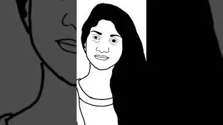 Sai Pallavi  drawing short video| Digital drawing | #shorts
