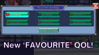 LET&rsquo;S ASSIGN FAVOURITES! NEW SHINY QOL UPDATE! (+some rant on APPLE!) [DFFOO GL]