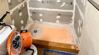 Kerdi shower pan install with go board