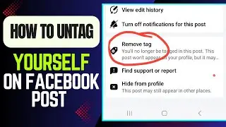 How to untag yourself on facebook post