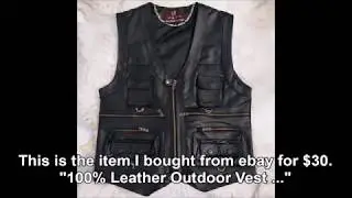 Smelly decaying vest with paper-like leather, bought from eBay