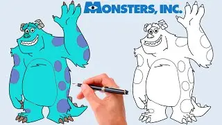 Comment Dessiner Jacques Sullivan de MONSTRES ET CIE | Dessin de Monstres et Cie