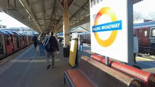 Central Line to Ealing Broadway Underground Station Tube Ride