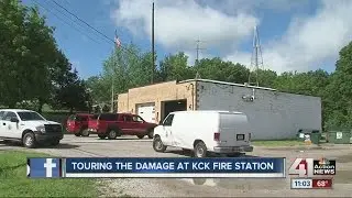 Touring the damage at KCK fire station