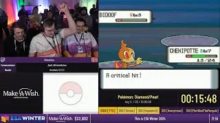 Pok&eacute;mon Pearl Any% showcase from ESA Winter 2024 #ESAWinter24