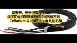緊要野，要慢慢講。。。鎗王同你細說歐洲最暢銷喇叭線系列 - Tellurium Q Ultra Black II 喇叭線