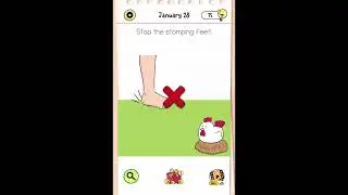 Brain Test All Star Daily Puzzle January 28 - Stop the stomping feet
