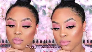 Soft Matte Pink Valentines Day Makeup Look