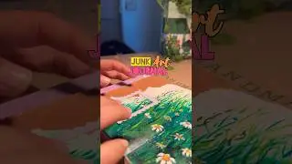 Junk Art Journal ASMR | Acrylic Floral Page #asmr #artasmr #floralart #junkartjournal #junkjournal