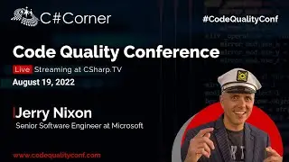 Why  editor config ? ||  by Jerry Nixon || Code Quality Conference || C Sharp Corner
