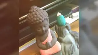 AliExpress Backflow Incense Burner Ceramic Little Monk Stick Incense Holder Home Decor