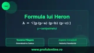 De la Teorema Pitagora la Formula lui Heron - Demonstrații Complete